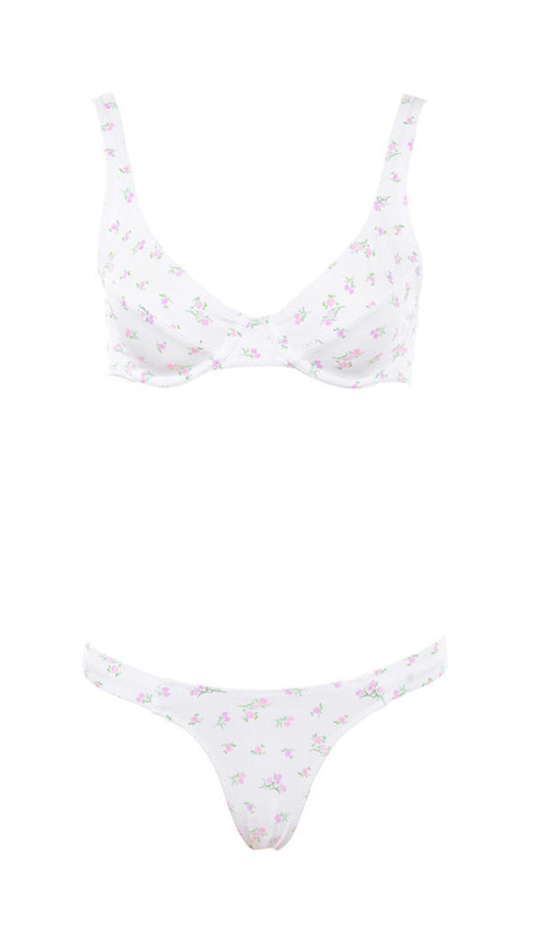 AIIZIE WHITE FLORAL PRINT BIKINI - product image