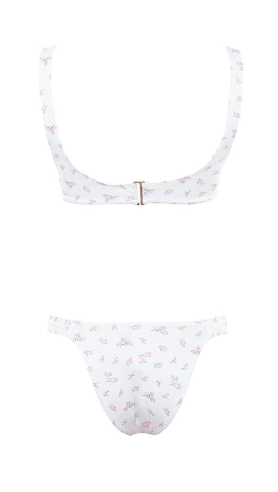 WHITE FLORAL PRINT BIKINI