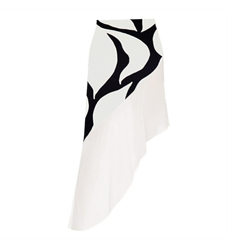 AIIZIE EXAGGERATED RUFFLE SWIMSUIT IN BLACK - product image