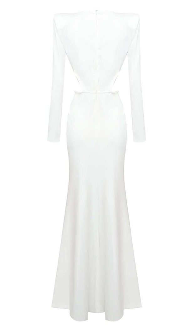 AIIZIE PHENIX BROOCH CUTOUT MAXI DRESS IN WHITE - product image