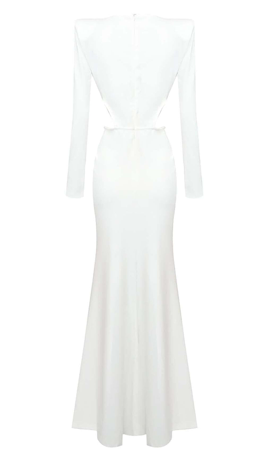 PHENIX BROOCH CUTOUT MAXI DRESS IN WHITE