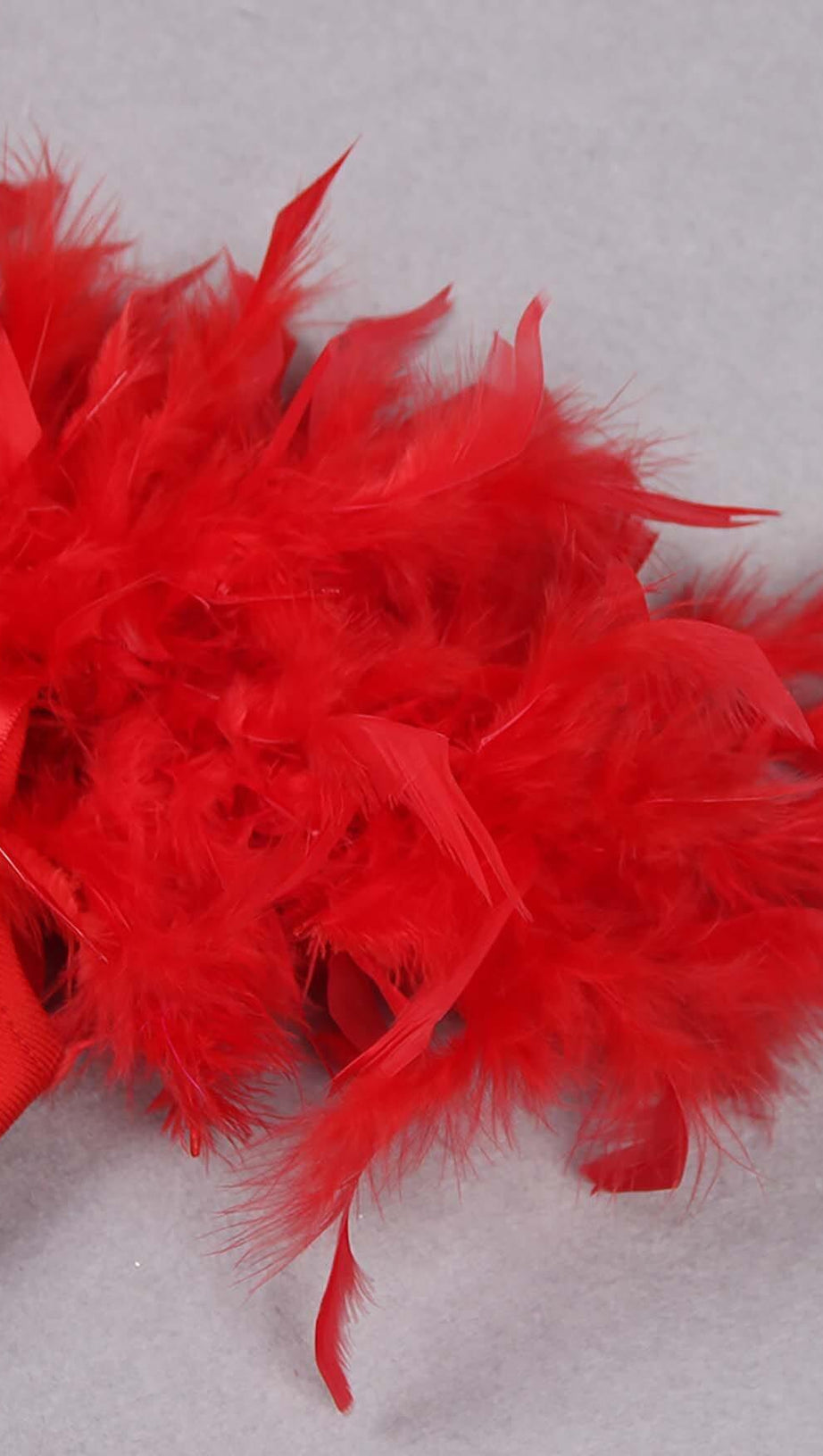 ABITO MIDI CON SCOLLO A V E PIUME