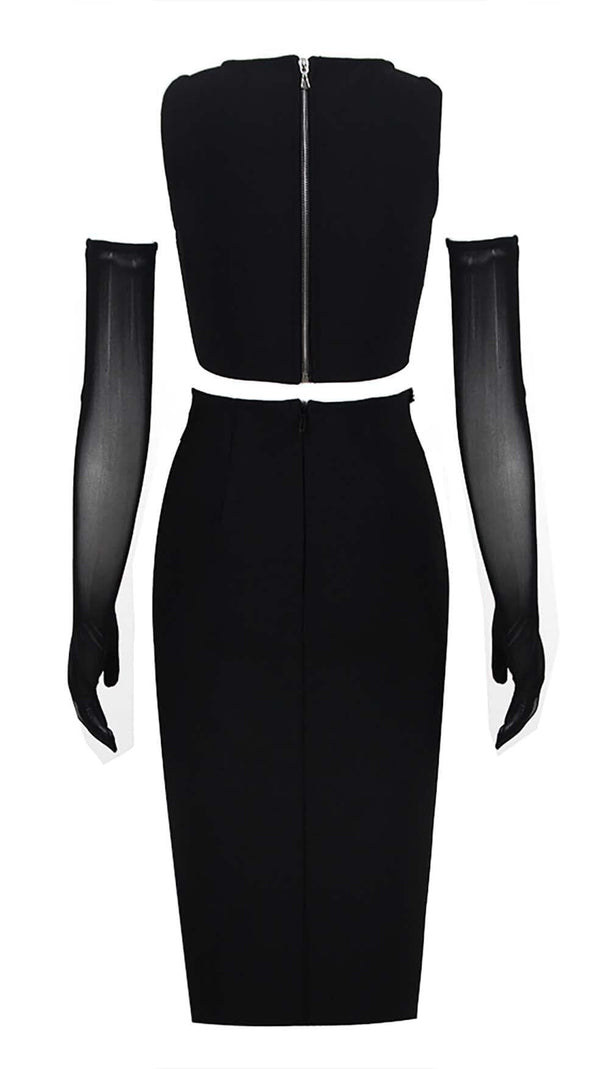 AIIZIE JEWELLED TENTACLE TWO PIECE SUIT IN BLACK - product image