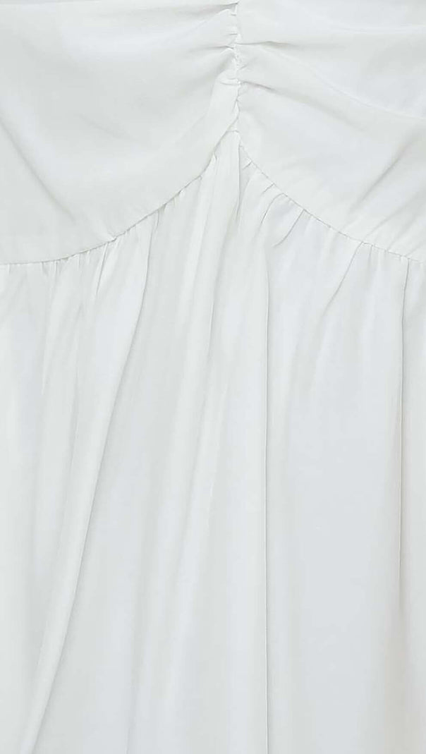 AIIZIE STRAPPY RUFFLED MINI DRESS IN WHITE - product image