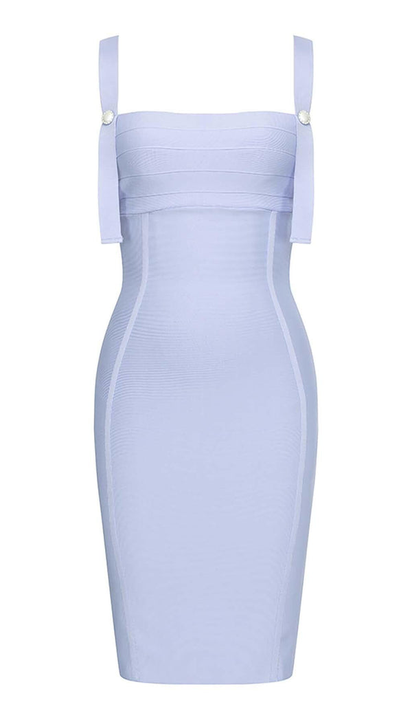 STRAPPY BANDAGE MINI DRESS IN BLUE