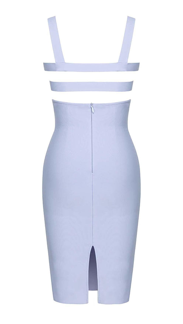 AIIZIE STRAPPY BANDAGE MINI DRESS IN BLUE - product image