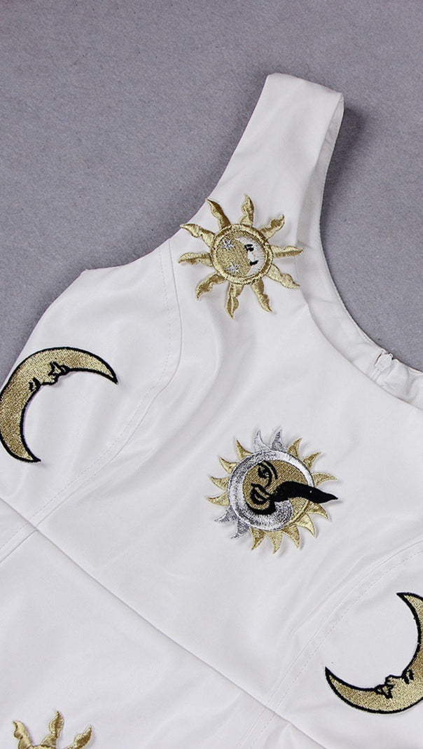 AIIZIE SLIPT LEATHER MINI DRESS IN WHITE - product image