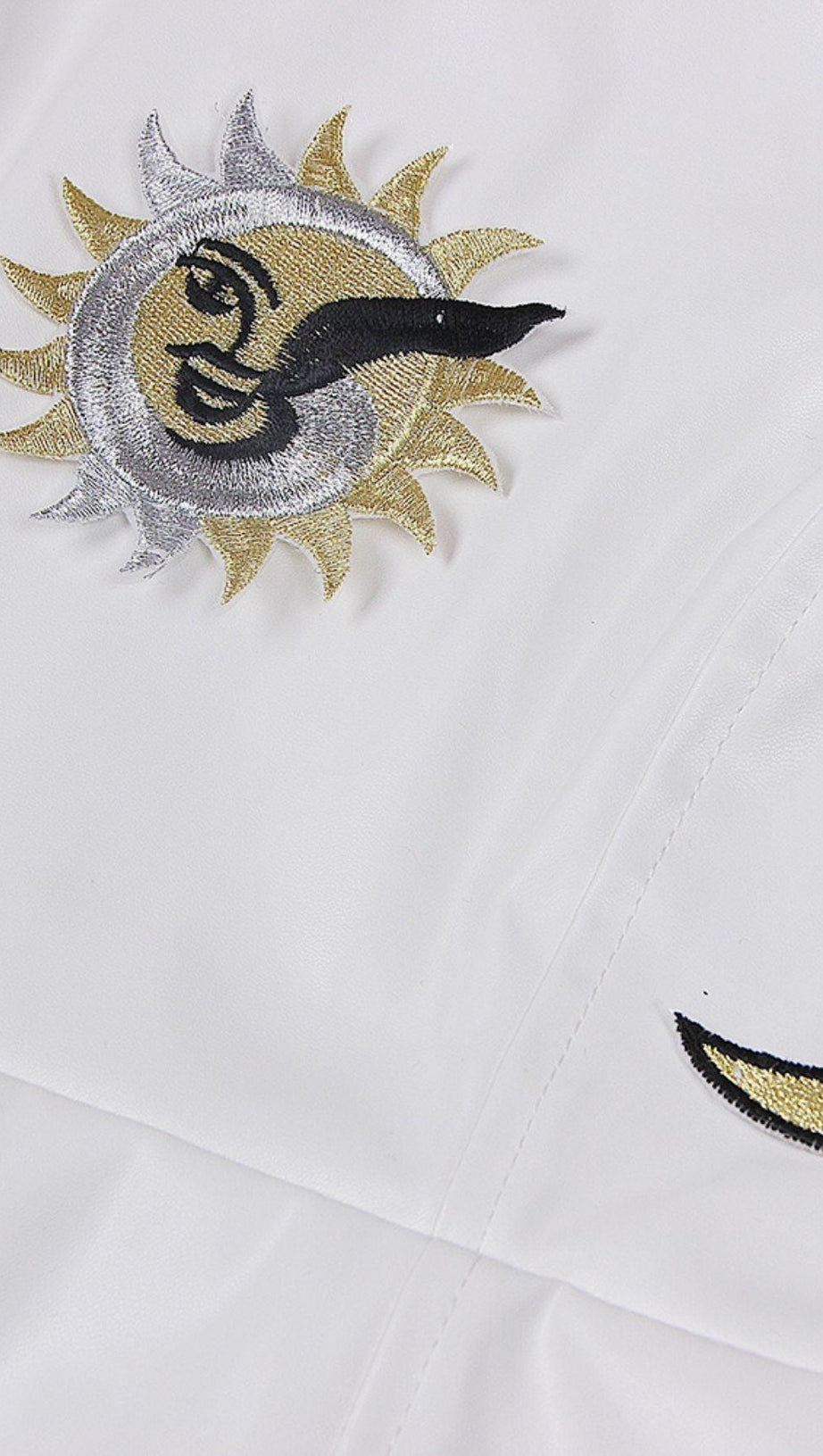 SLIPT LEATHER MINI DRESS IN WHITE