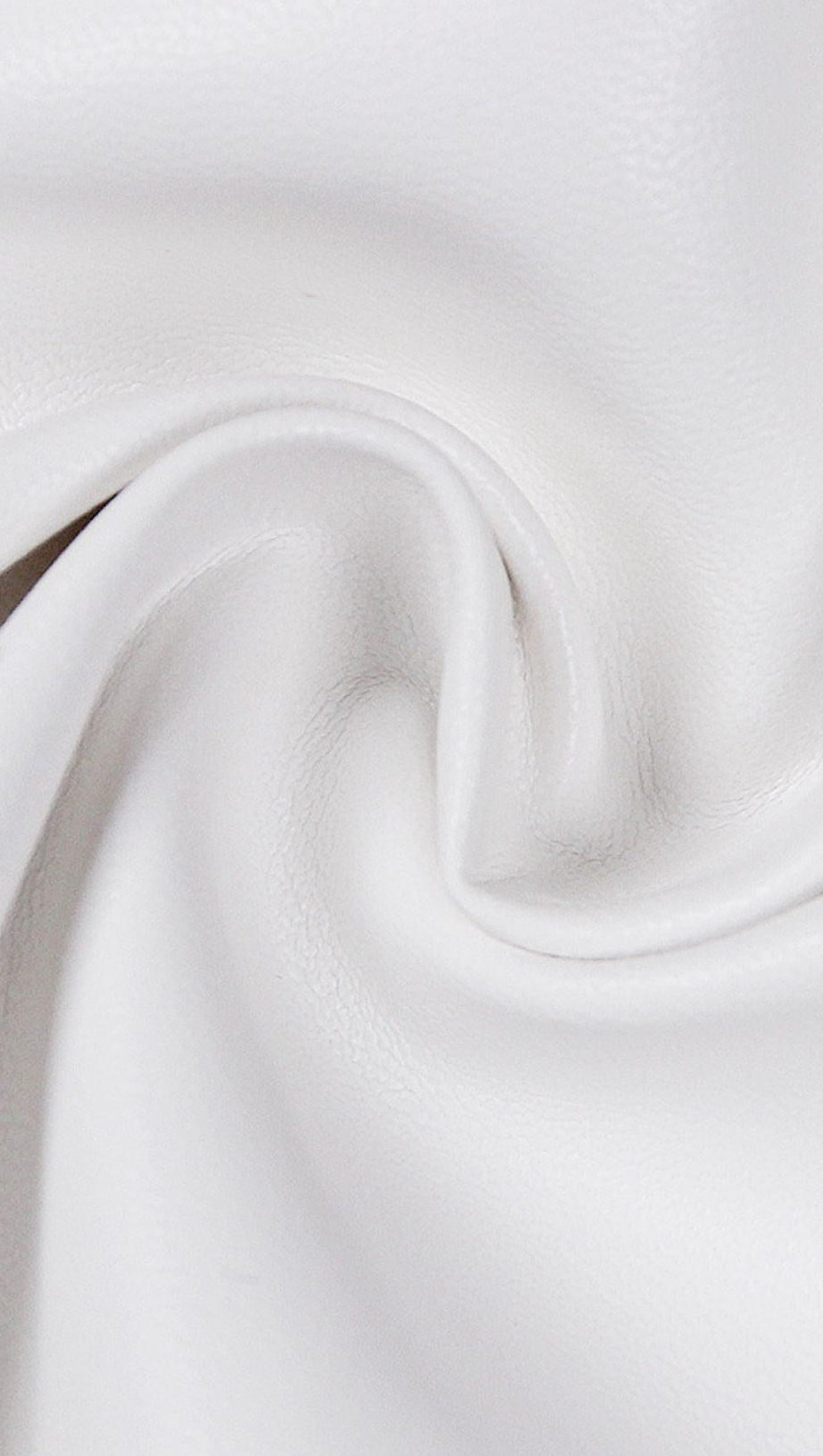 SLIPT LEATHER MINI DRESS IN WHITE