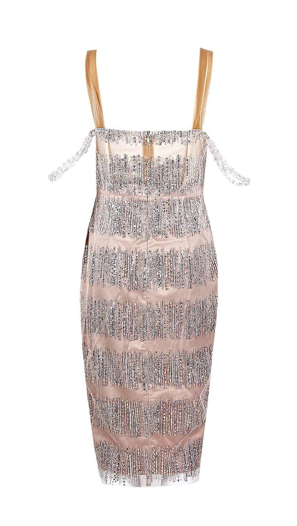 AIIZIE SEQUIN SLIPT MIDI DRESS - product image