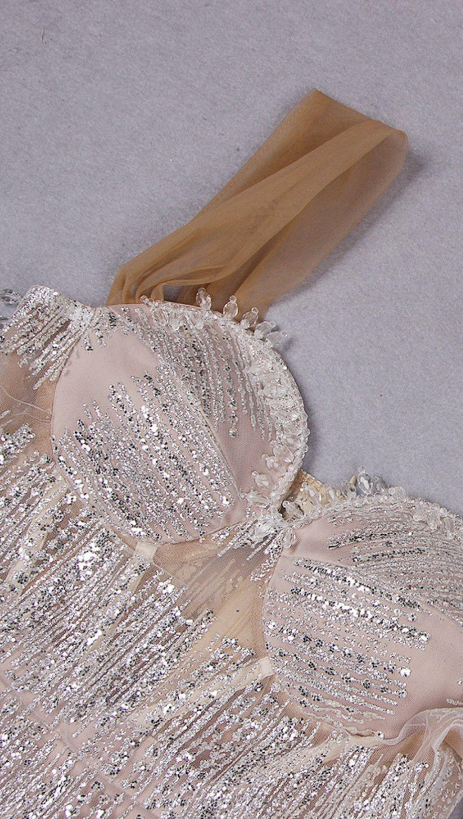 ABITO MIDI CON SOTTOVESTE E PAILLETTES