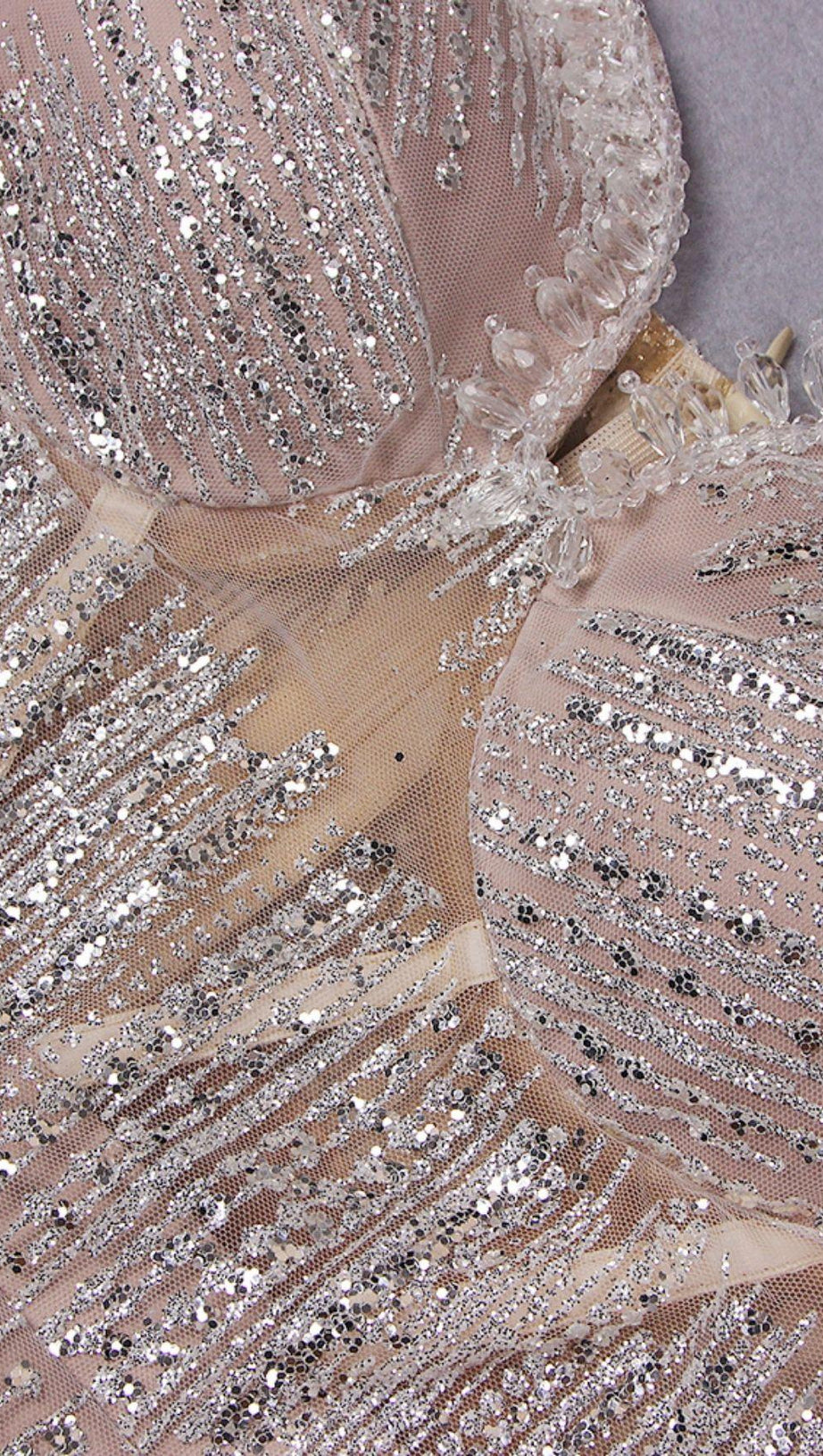 ABITO MIDI CON SOTTOVESTE E PAILLETTES