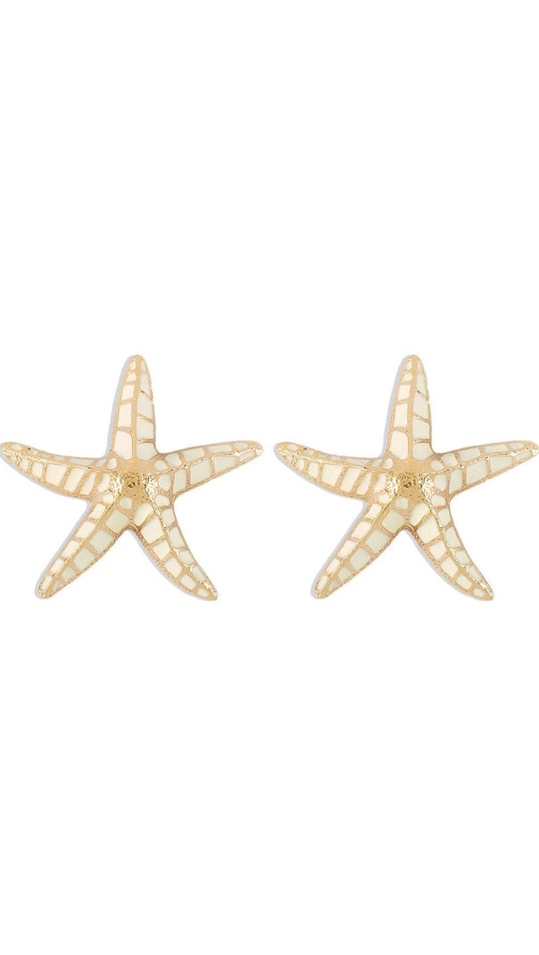 AIIZIE STARFISH EARRINGS IN BEIGE - product image