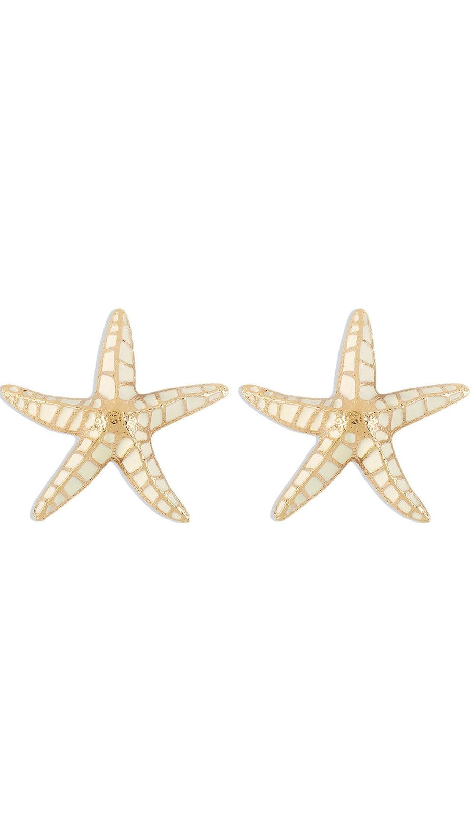 STARFISH EARRINGS IN BEIGE