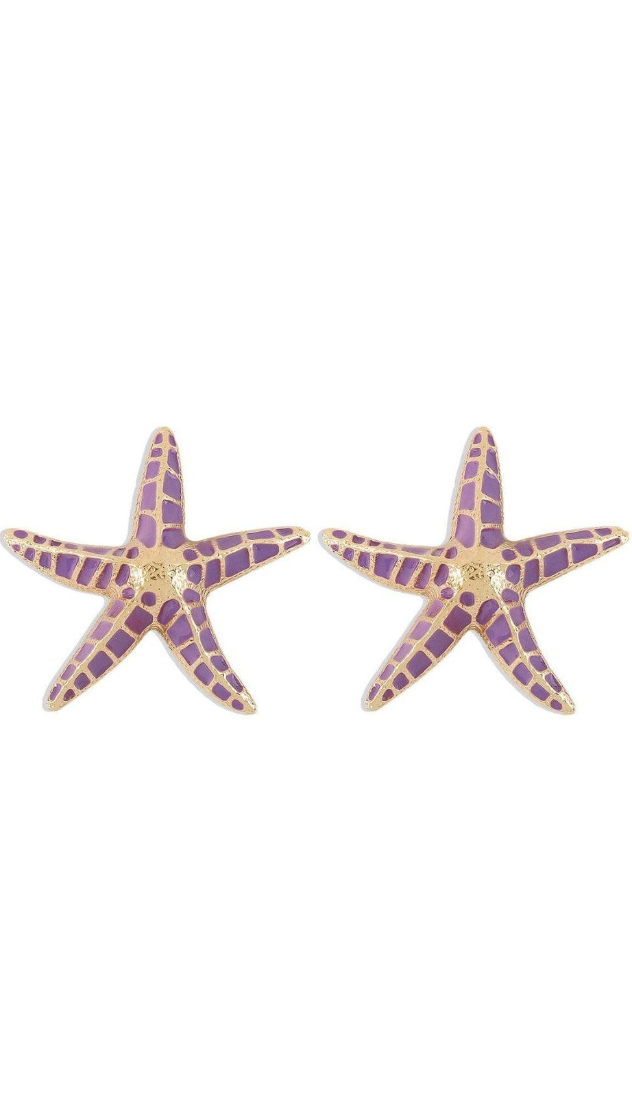 STARFISH EARRINGS IN PURPLE