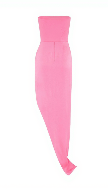 SIENA STRAPLESS CORSET SPLIT MAXI DRESS IN PINK