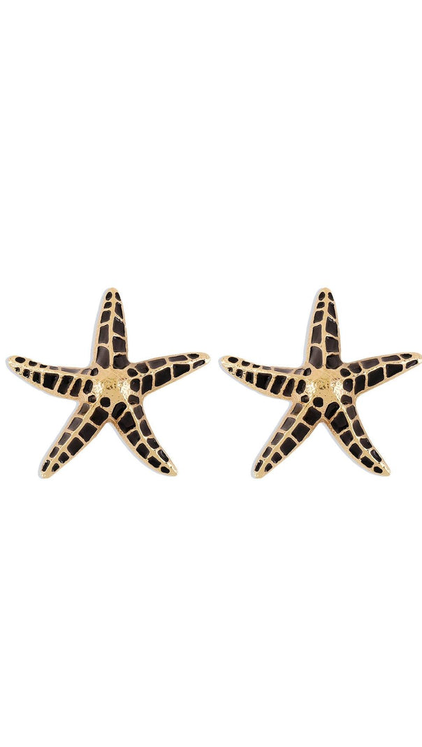 AIIZIE STARFISH EARRINGS IN BLACK - product image