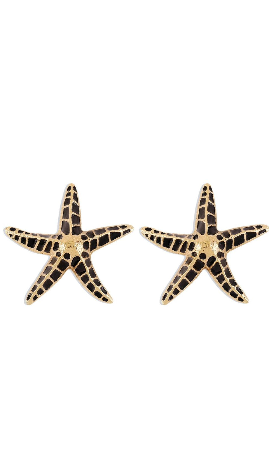STARFISH EARRINGS IN BLACK