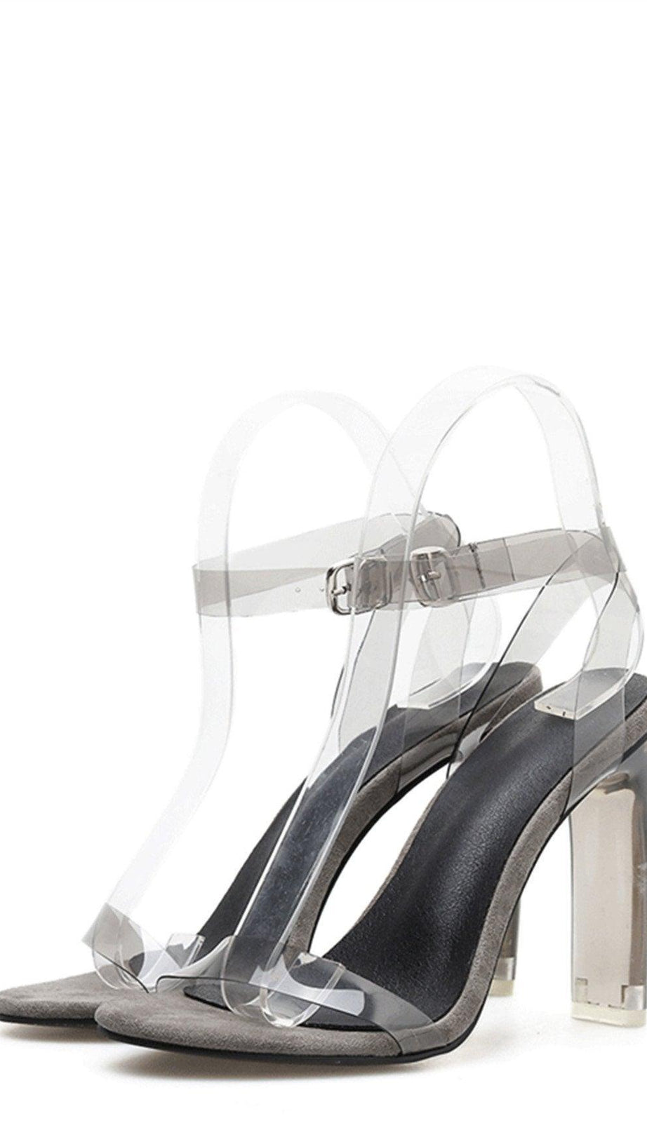 High Heels mit Kristall-Wort-Riemen