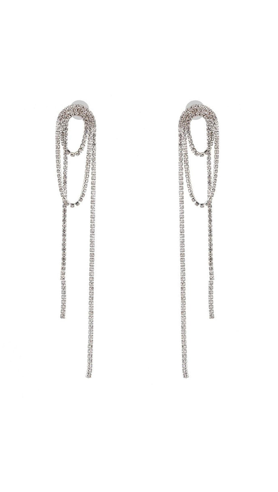 SILBERNE QUASTENOHRRINGE MIT DIAMANTEN