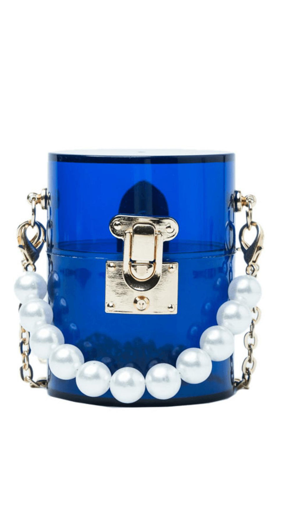 BLUE ACRYLIC PEARL JELLY BAG