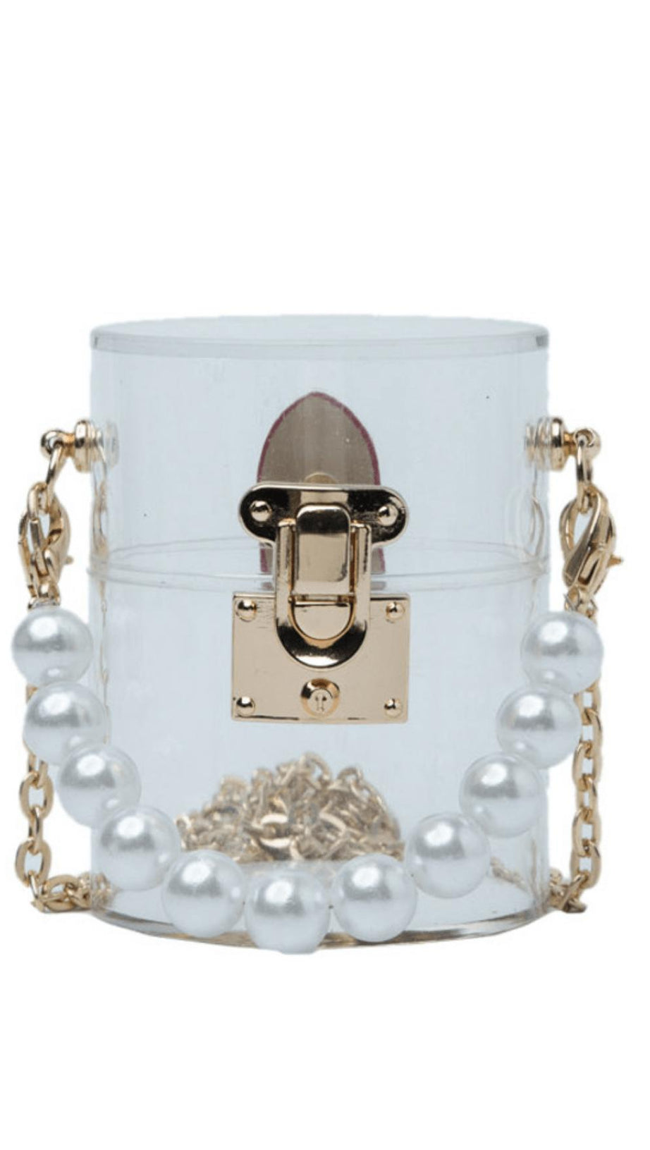 WHITE ACRYLIC PEARL JELLY BAG
