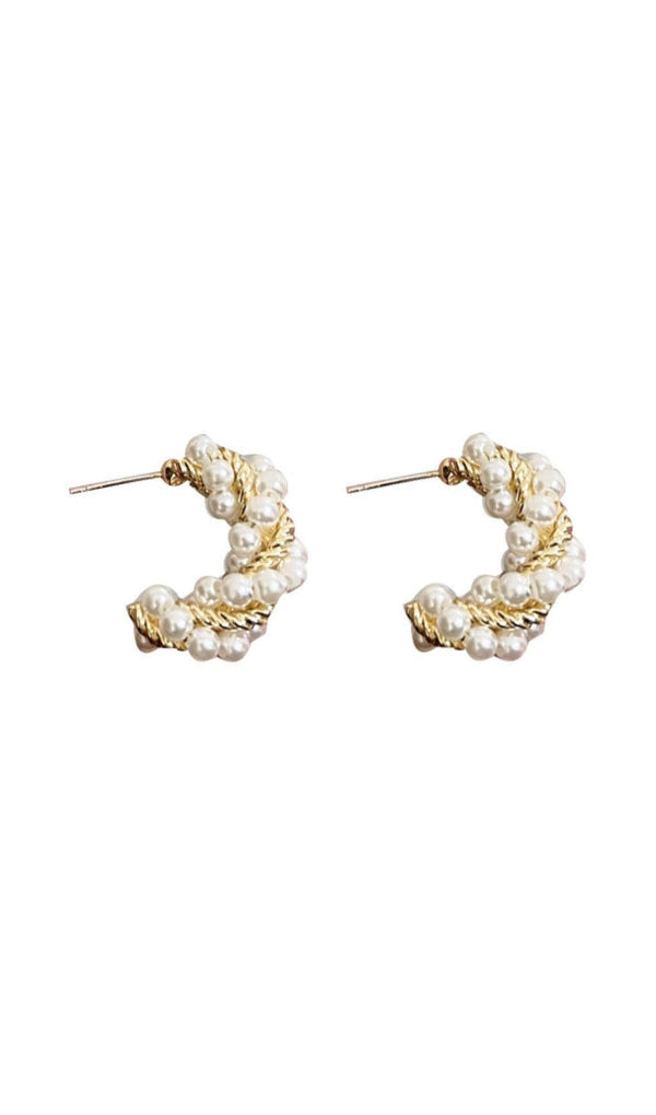 LIGHT LUXURY C-SHAPED PEARL EARRINGS