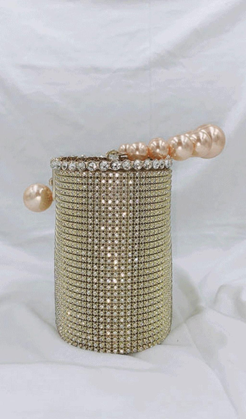 GOLD PEARL LUGGAGE HANDBAG