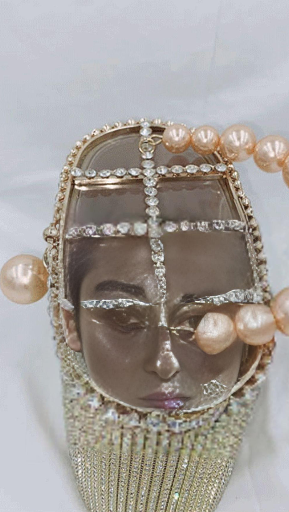 GOLD PEARL LUGGAGE HANDBAG