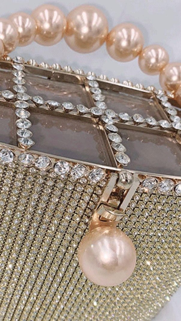 AIIZIE GOLD PEARL LUGGAGE HANDBAG - product image