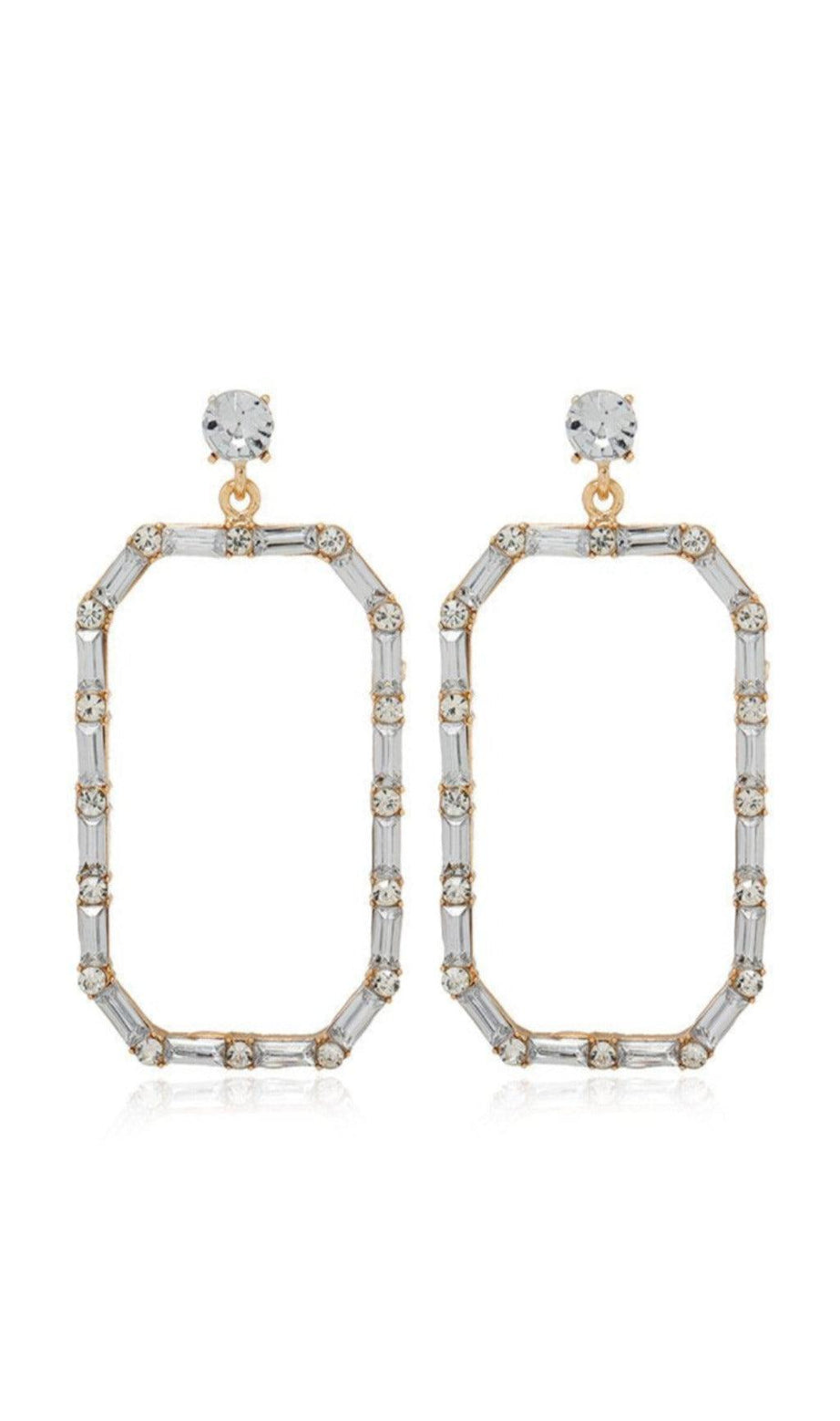 QUADRATISCHE DIAMONAT-OHRRINGE