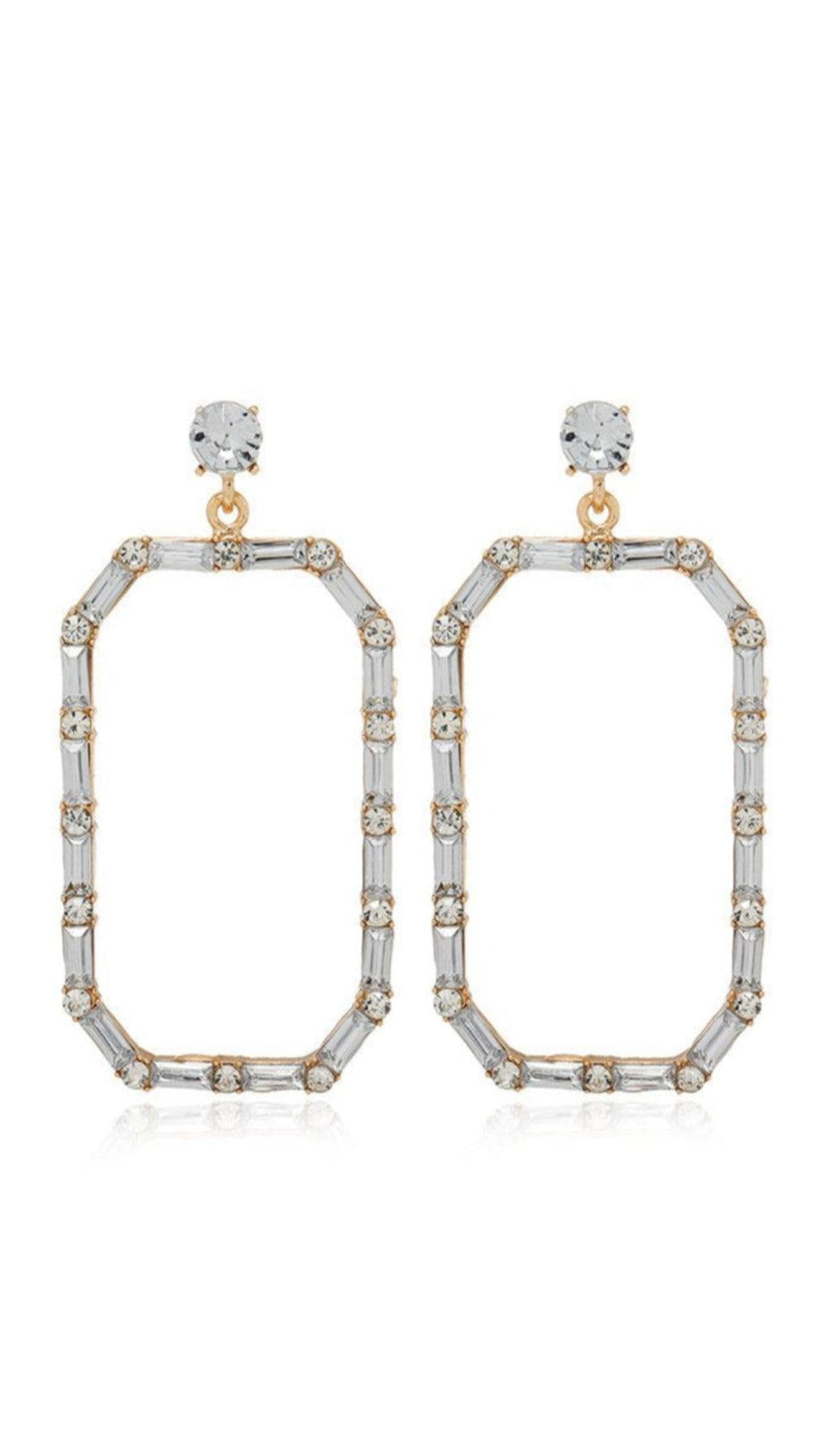 QUADRATISCHE DIAMONAT-OHRRINGE