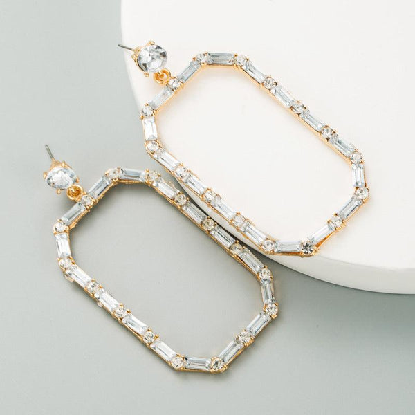 SQUARE DIAMONATE EARRINGS