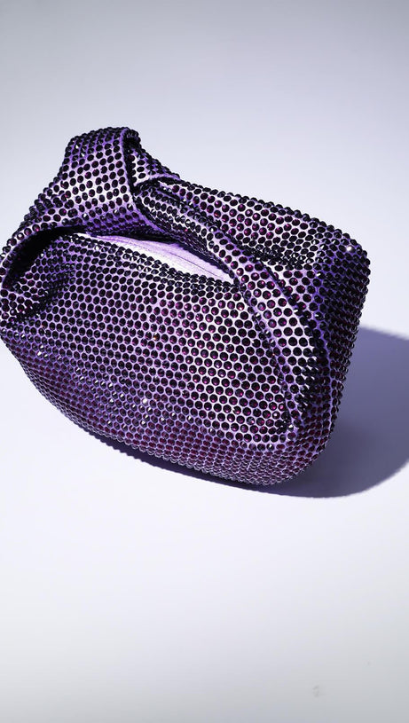EMBELLISHED TOTE BAG IN PURPLE