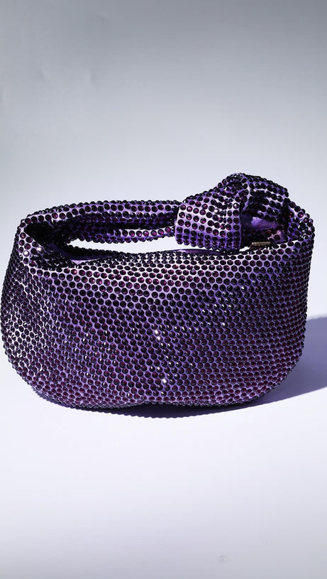 EMBELLISHED TOTE BAG IN PURPLE