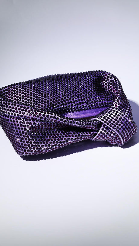 EMBELLISHED TOTE BAG IN PURPLE