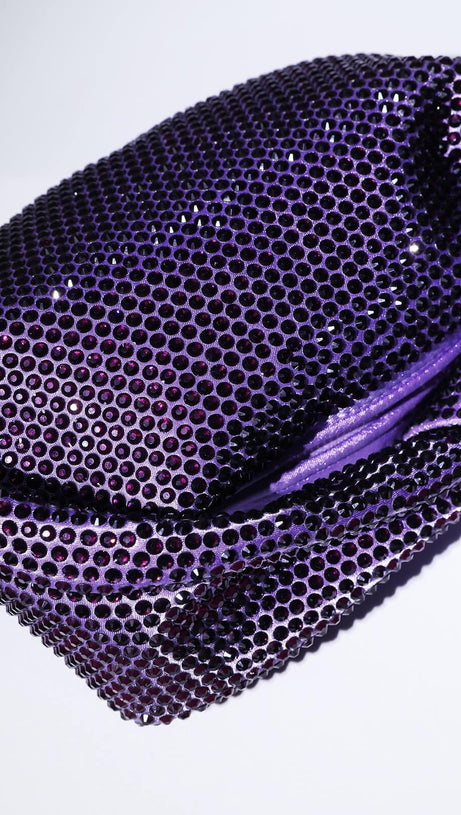 EMBELLISHED TOTE BAG IN PURPLE