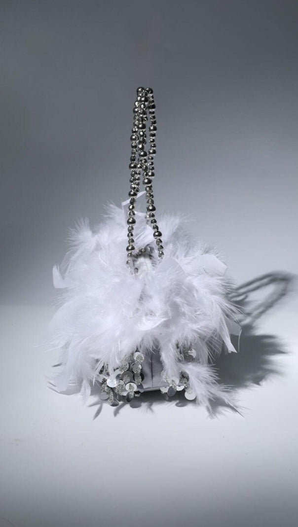 AIIZIE SEQUIN FEATHER SHOULDER BAG - product image