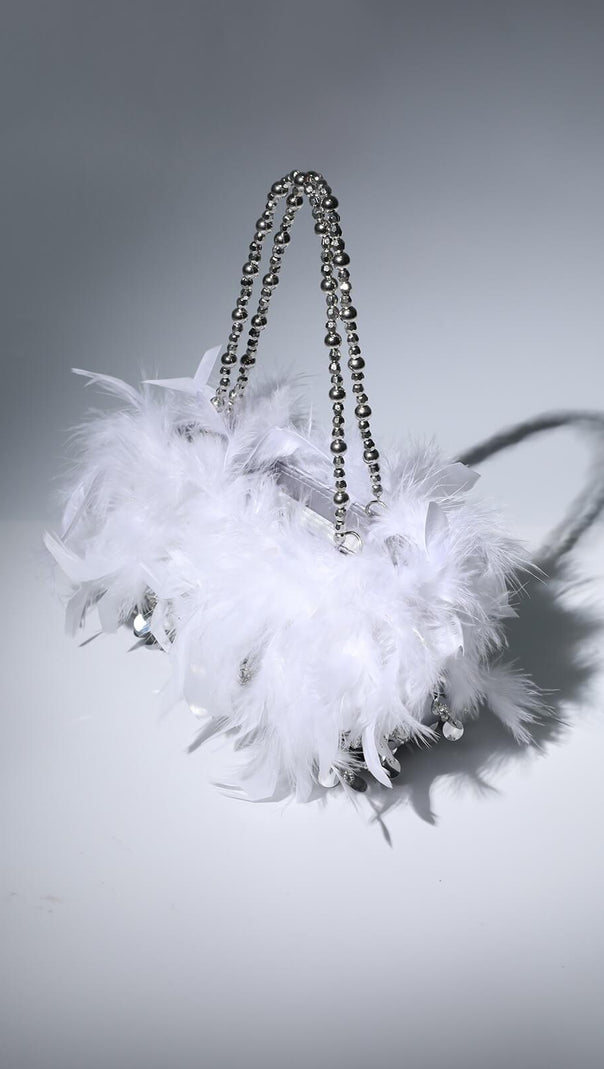 AIIZIE SEQUIN FEATHER SHOULDER BAG - product image