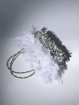 SEQUIN FEATHER SHOULDER BAG