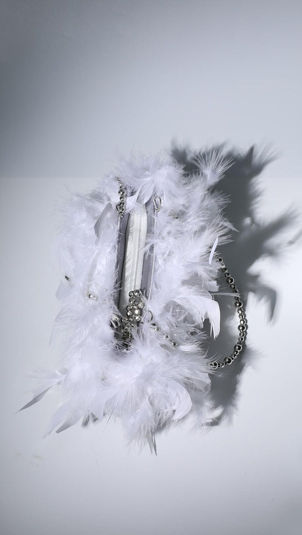 AIIZIE SEQUIN FEATHER SHOULDER BAG - product image