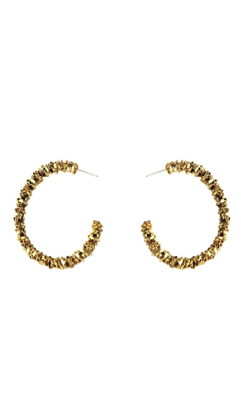 Creolen aus 18 Karat Gold mit Facettenschliff