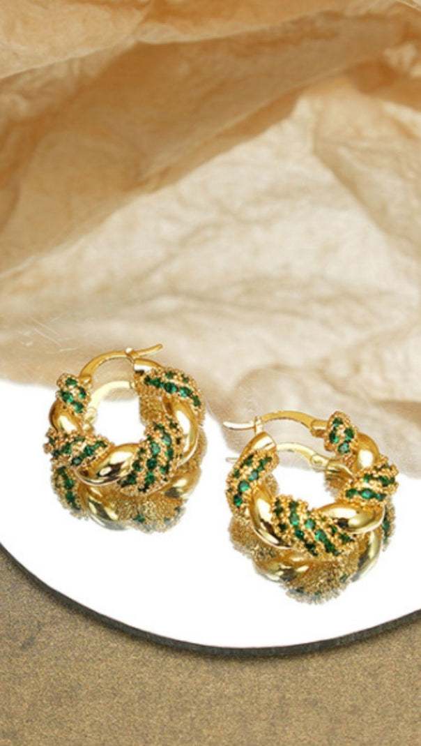 AIIZIE 18K GOLD VINTAGE GOLD EARRINGS - product image
