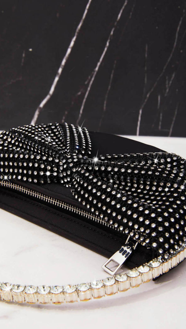 AIIZIE CRYSTAL BOW CLUTCH - product image