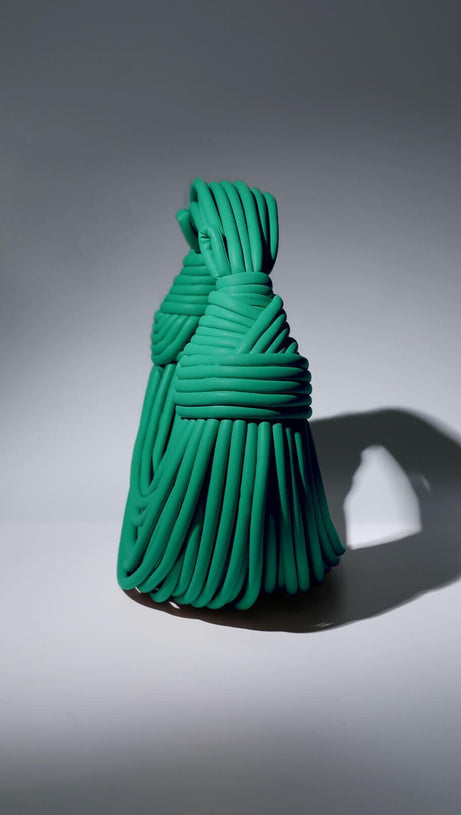 DOUBLE KNOT TOTE BAG IN GREEN