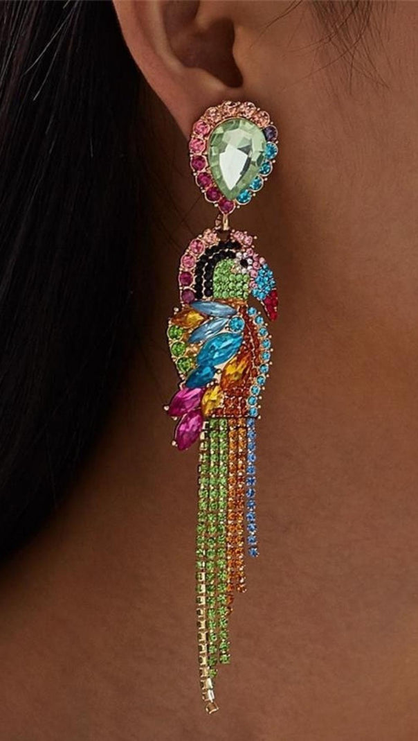 AIIZIE PARROT DIAMONATE EARRINGS - product image