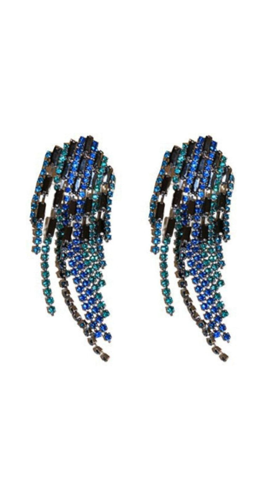 RHINESTONE FRINGE EARRINGS