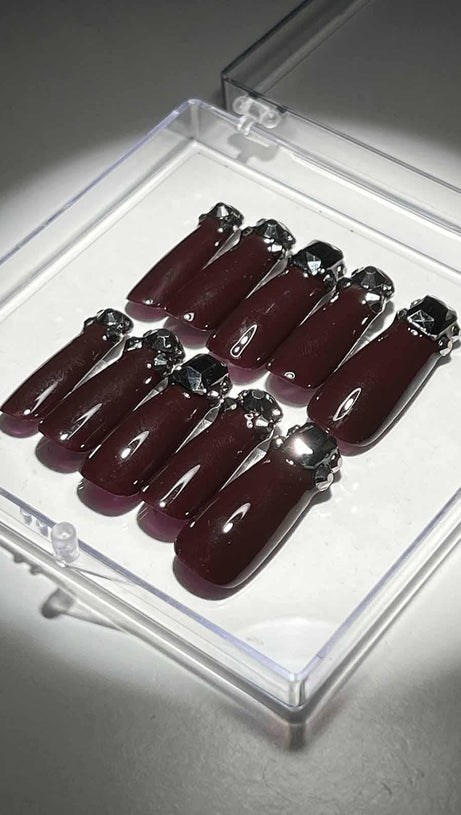 Kristallwein-Sarg, handgefertigt, zum Aufdrücken von Nägeln