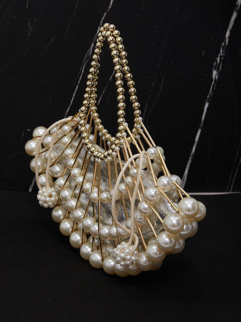 BRAIDED PEARL BAG