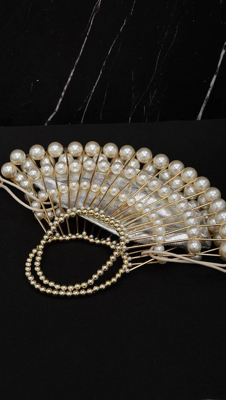 BRAIDED PEARL BAG